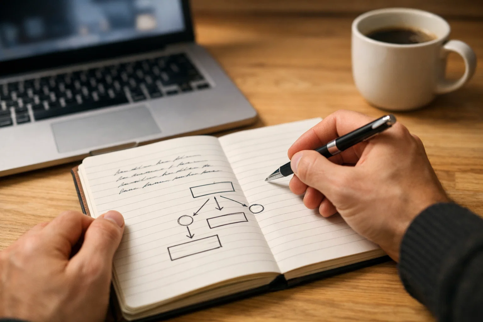 Persona che prende appunti su un blocco note analizzando dati sportivi